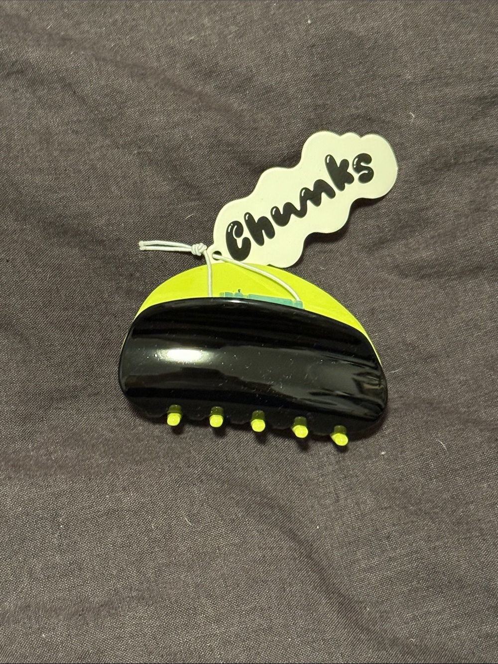 CHUNKS Green & Black Hair Clip
